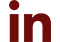 A red and black logo for linkedin